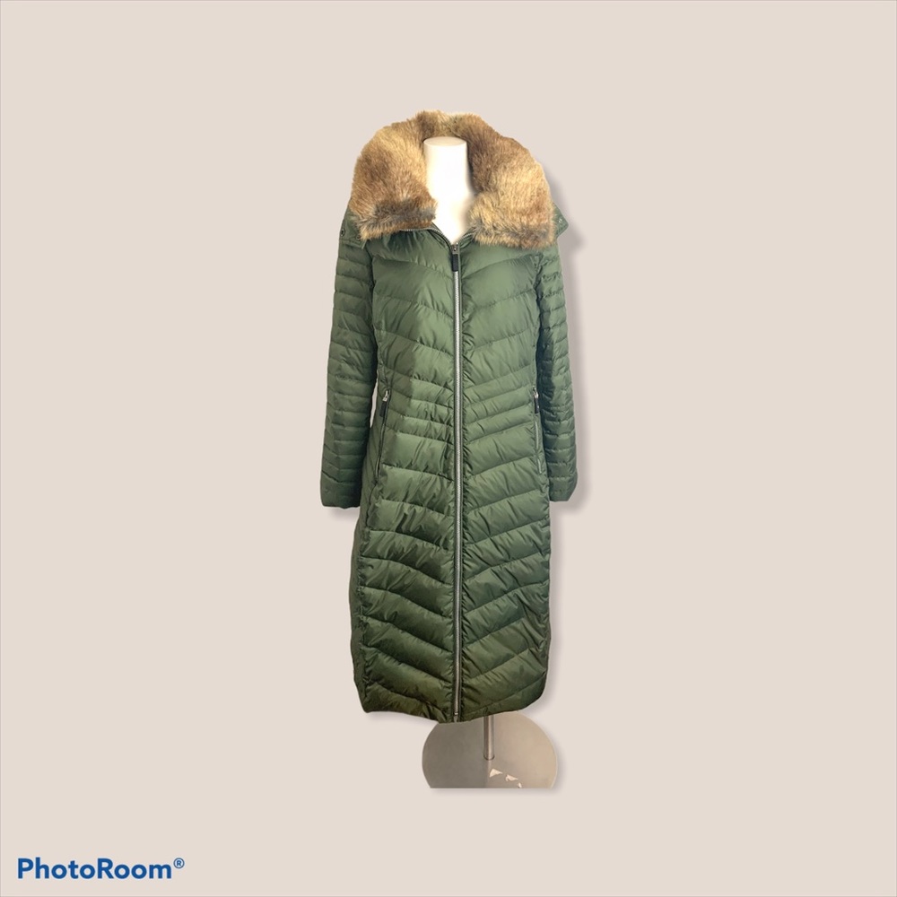 ANDREW MARC NEW YORK long down puffer coat Army